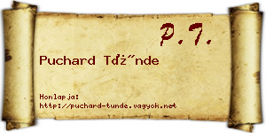 Puchard Tünde névjegykártya